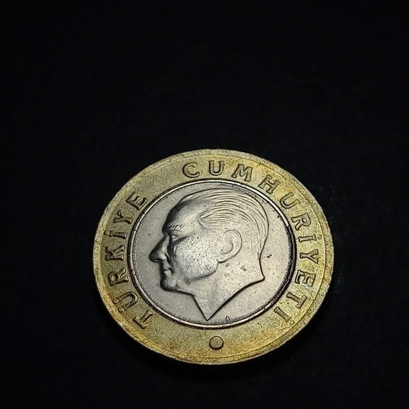 Escoines Koleksiyon 3996368800d9e66c12 2022 Yazı/tura capaklı 1tl ÇİL eski madeni para - Resim 5