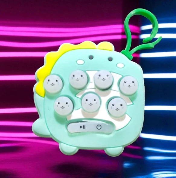 YÜKSEKKALİTE MİNİ SU YEŞİLİ POPİT YENİ NESİL ANAHTARLIKLI POPİT OYUNCAK POPİT SESLİ LED IŞIKLI POPİT ürün görseli