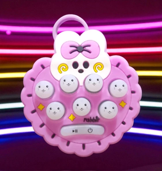 YÜKSEK KALİTE MİNİ MOR POPİT YENİ NESİL ANAHTARLIKLI MOR POPİT OYUNCAK POPİT SESLİ LED IŞIKLI POPİT ürün görseli