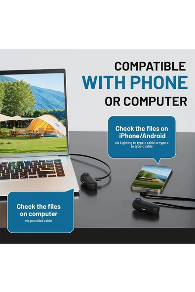 Mini Wıfı Aksiyon Kamerası 1080p Taşınabilir Vücut Kamerası Giyilebilir Video Kaydedici Ipx7 Su Geçirmez - 3