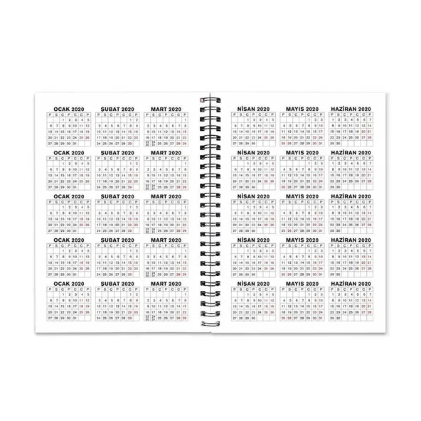 2026 Tarihli Ajanda - Haftalık Planlayıcı (Sümen) - A5 Boy Kraft Kapak - 4