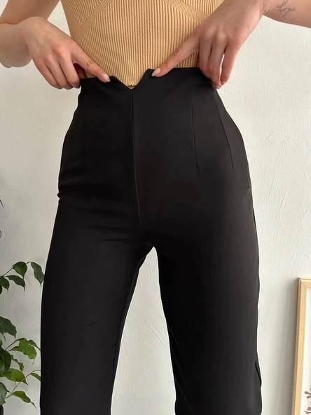 Atlas fletolu pantolon siyah - 3