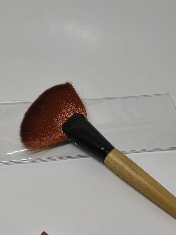 Lüx Ahşap Saplı Makyaj Pudra Fırçası Fondoten Allık Fırçası Pudra Fırçası - 3
