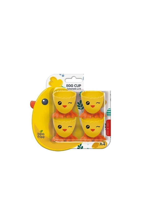 4'lü Şirin Civciv Yumurtalık Kahvaltılık Pişmiş Yumurta Koyma Standı ürün görseli 1