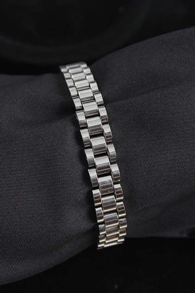 316L Çelik Kordon Model Gümüş Renk Erkek Bileklik ürün görseli 1