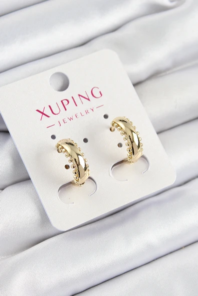 Xuping Çit Halka Model Gold Renk Kadın Küpe ürün görseli 1