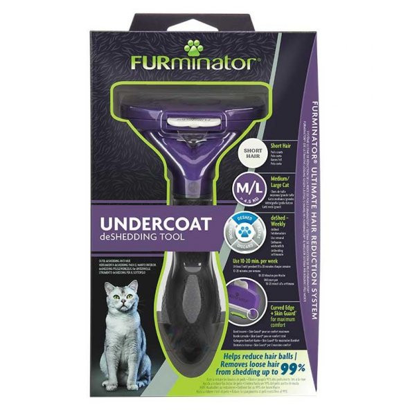 Furminator Short Hair Kısa Tüylü Kedi Tarağı M/L - 2
