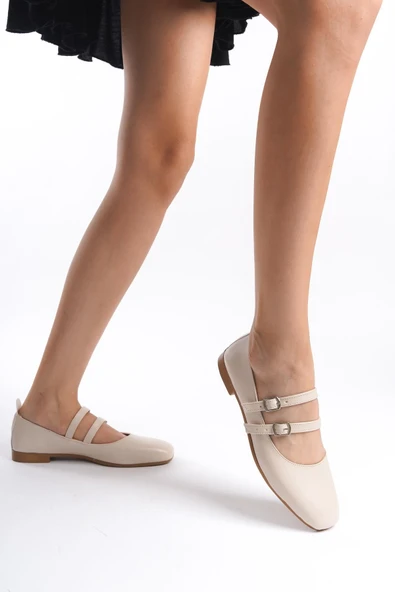 Kadın Cove Krem Cilt Toka Tedaylı Kut Burun Babet - 2