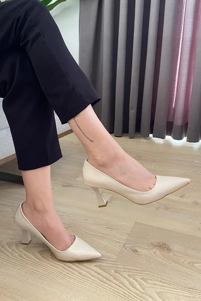 Kadın Samba Krem Rugan Stiletto - 2