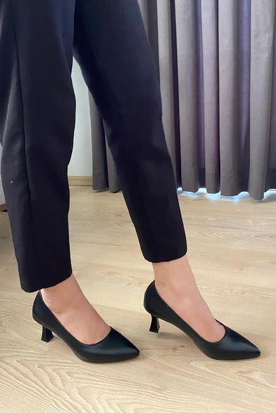 Kadın Sity Siyah cilt 6 cm İnce Topuklu Stiletto - 6