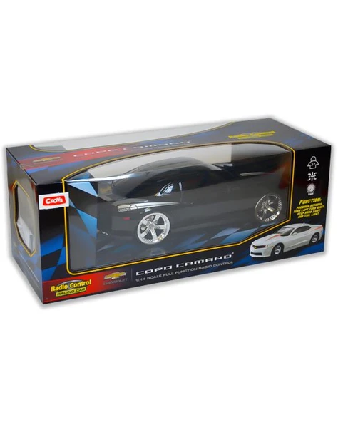 Ctoys 1:14 Ölçekli Chevrolet Copo Camaro Işıklı Uzaktan Kumandalı Araba Siyah 1402B ürün görseli