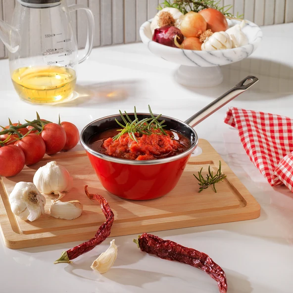 Schafer Komfort 13 Cm Konik Sos Tavası 1 Parça-Kırmızı