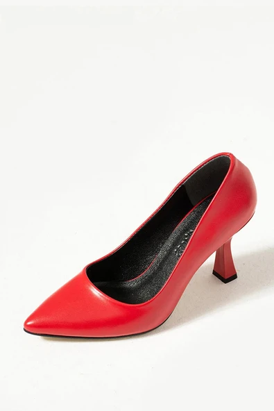 Kadın Samba Kırmızı Stiletto 7 cm Topuklu  Ayakkabı - 3