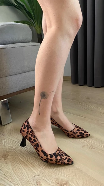 Kadın Sity 6 cm Leopar Desen İnce Topuklu Stiletto - 2