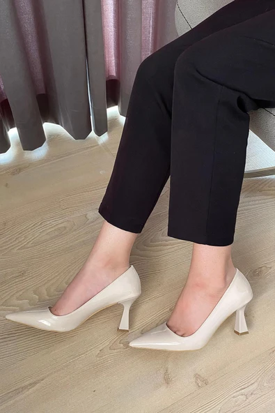 Kadın Samba Krem Rugan Stiletto - 4