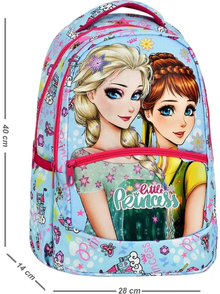 Little Princess Mavi İlkokul Sırt Çantası + Beslenme Çantası (2312) - 3