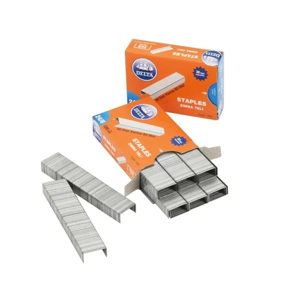 Delta 24/6 Gri Zımba Teli Gri 1000 li 10 Kutu Kod:1552 - Resim 3