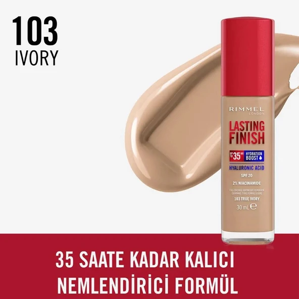 Rimmel London, Lasting Finish Fondöten - 103 True Ivory