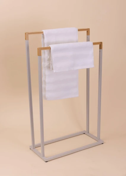 The Mia Metal Havlu Askılığı Gri GLV0764 - Resim 3