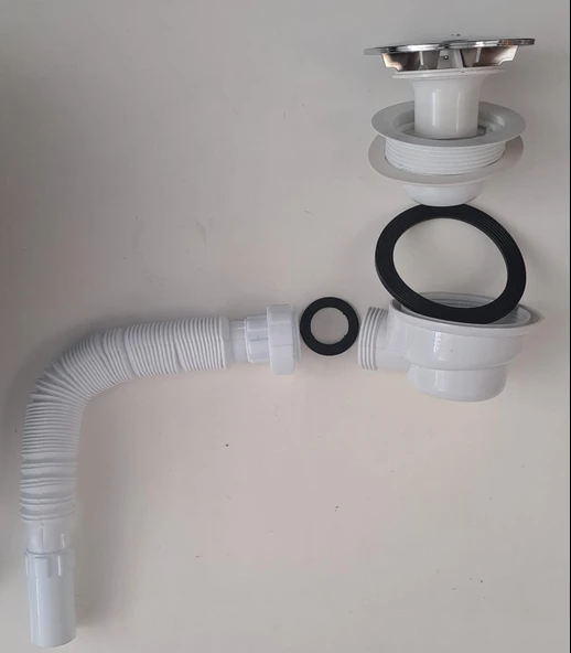 KROM DUŞ TROBLENİ 120 LİK TASLI KÖRÜKLÜ Ø 32 LİK ÇIKIŞLI ( ASET ) - Resim 4