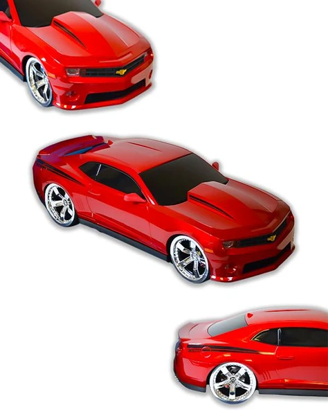 Ctoys 1:14 Ölçekli Chevrolet Copo Camaro Işıklı Uzaktan Kumandalı Araba Kırmızı 1402B - 2
