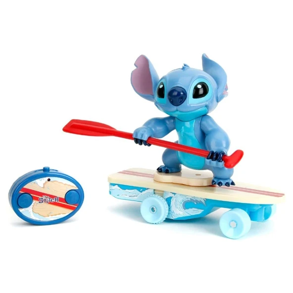 Jada Surfer Stitch Uzakntan Kumandalı Araç 2.4 Ghz 25 cm | Disney Lisanslı Dönüşlü, Wheelie Fonksiyonlu Oyuncak Araç ürün görseli 1