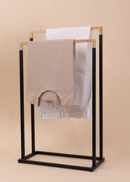 The Mia Metal Havlu Askılığı Siyah GLV0762 - Resim 2