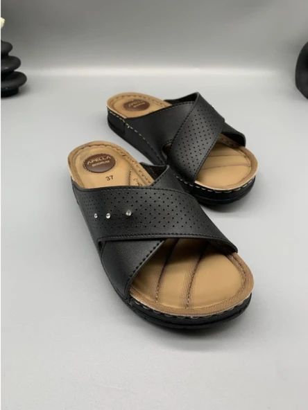 Apella Kadın Günlük Şık İçeri Dışarı Bahçe Rahat Ortopedik Anatomik Terlik ürün görseli