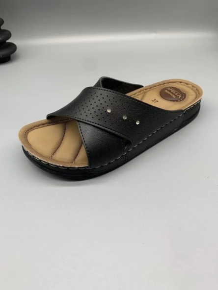 Apella Kadın Günlük Şık İçeri Dışarı Bahçe Rahat Ortopedik Anatomik Terlik - Resim 4