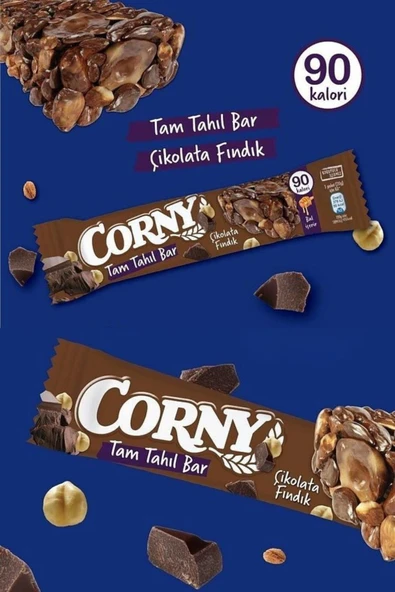 Corny Tam Tahıllı Bar Çikolata Fındıklı 20 gr x 24 Adet - Resim 2