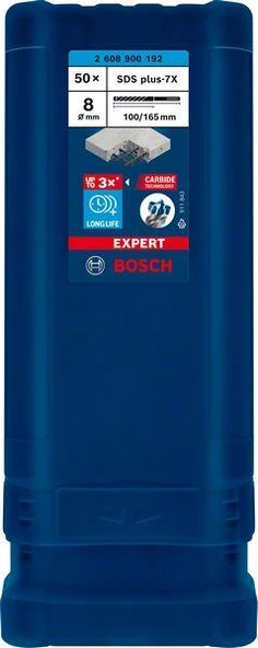 EXPERT SDS Plus-7X K-Delici Ucu 8*165 mm 50'li ürün görseli