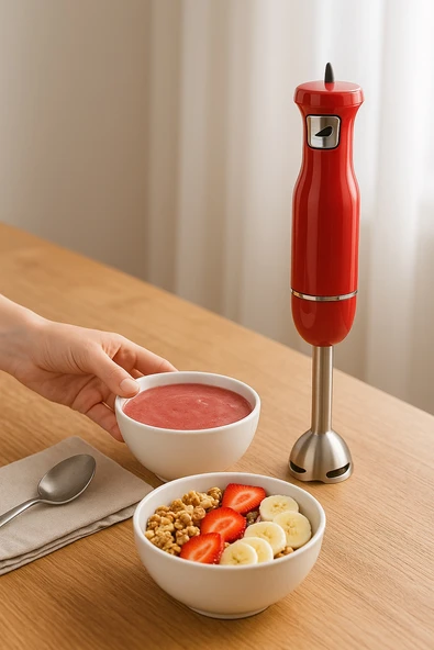 Girist Plus Turbo Çubuk El Blenderi 1700 W Kırmızı - 3