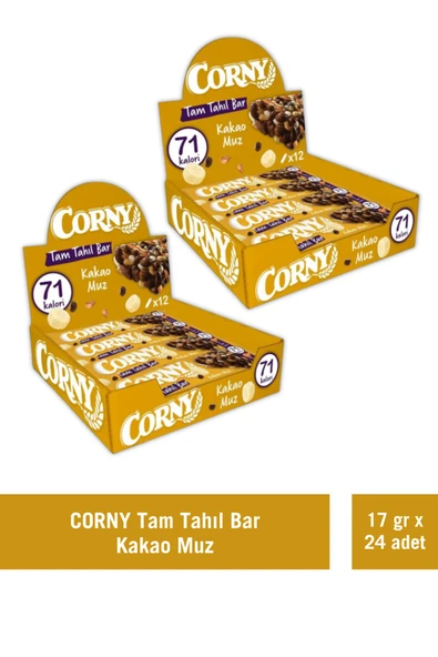 Corny Tam Tahıllı Bar Kakao Muz 17 gr x 24 Adet