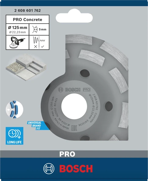 Bosch Çanak Disk EF Beton Uzun Ömürlü 125mm (Aqu) - 1