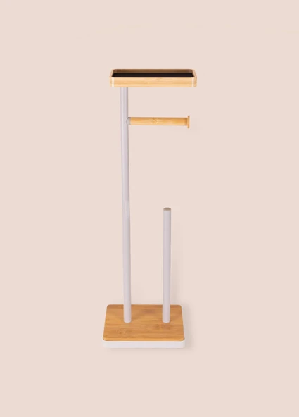 The Mia Tepsili Tuvalet Kağıdı Standı Gri GLV0758 - Resim 5