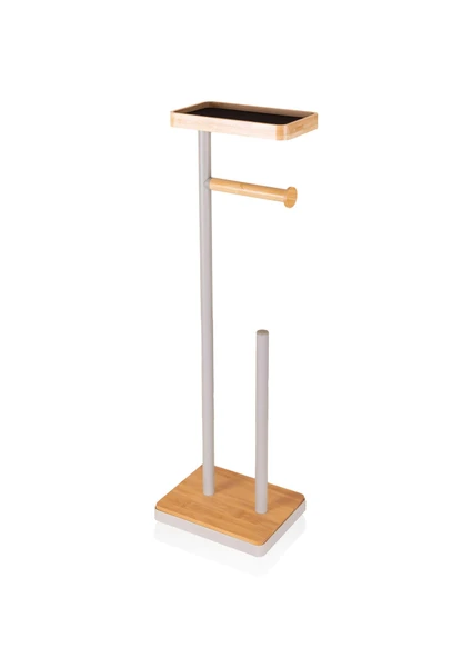 The Mia Tepsili Tuvalet Kağıdı Standı Gri GLV0758 - Resim 6