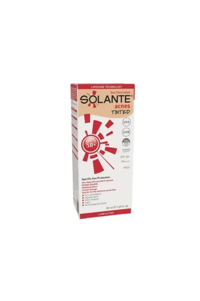 Solante Acnes Tinted Lotion SPF 50+ 50 ml - Resim 2