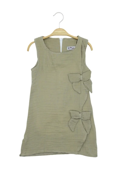 Kız Çocuk Elbise Müslin Kumaş - Resim 3