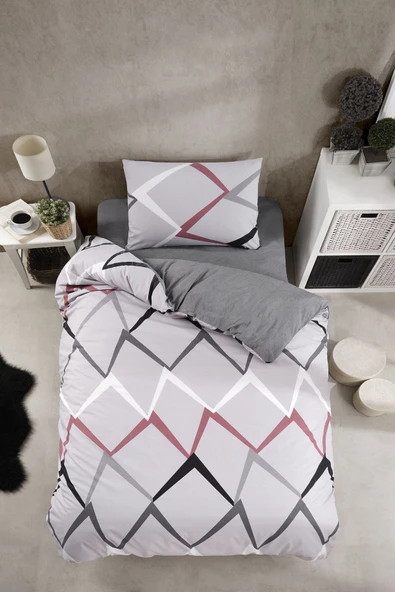 LaLiva Bumeragg Çarşafı Lastikli Tek Kişilik Nevresim Takımı - 2