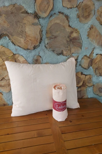 LaLiva Çift Kişik Lastikli Çarşaf 2 Adet Yastık Kılıfı Somon Fitted - Resim 4