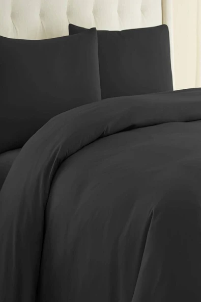 LaLiva Çift Kişilik Siyah&siyah Doğal Sağlıklı Nevresim Takımı ürün görseli