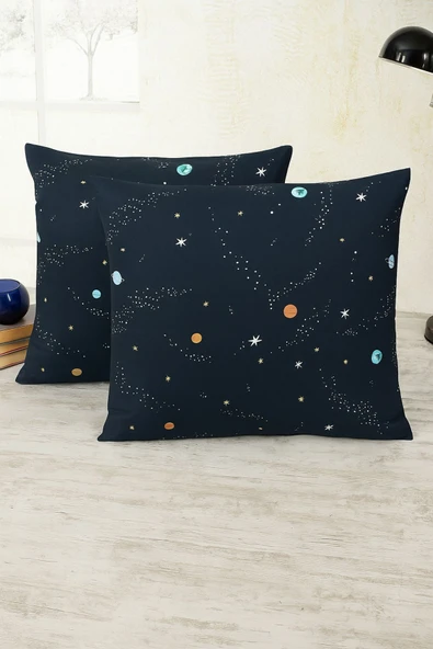 LaLiva Çocuk Yastık Kılıfı - 50x70 cm ölçülerinde- 2 adet -Lacivert - Resim 2