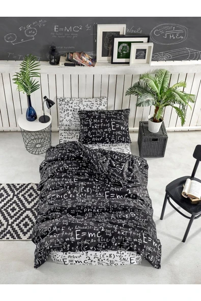 LaLiva Doğal Sağlıklı Pamuk E=mc2 Formüllü Tek Kişilik Nevresim Takımı ürün görseli