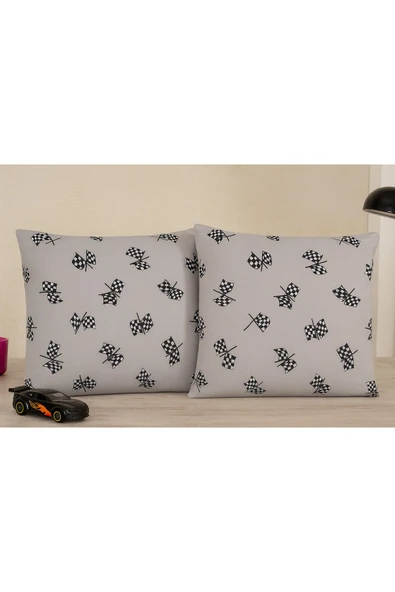 LaLiva Çocuk Yastık Kılıfı - 50x70 cm ölçülerinde- 2 adet -Gri - Resim 3