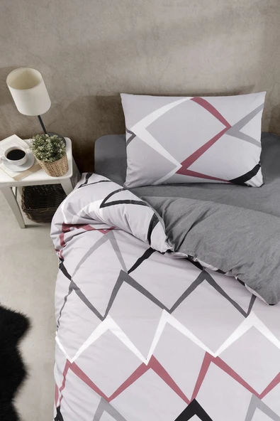 LaLiva Bumeragg Çarşafı Lastikli Tek Kişilik Nevresim Takımı - Resim 4