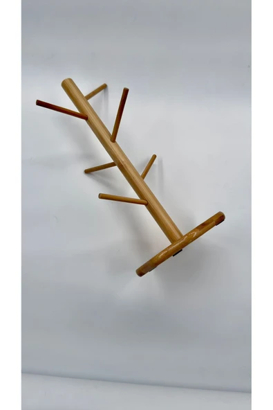 Bambu Fincan Rafı, Bambu Bardaklık (35CM) - 3