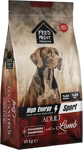 Feed Point Yüksek Enerjili Kuzu Etli 15 kg Yetişkin Köpek Maması - 1