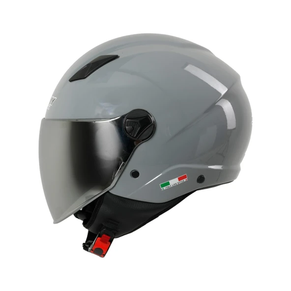 Sway SW 765 Güneş Vizörlü Yarım Motosiklet Kaskı Nardo Gri ürün görseli 1