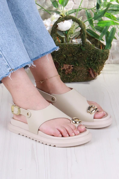 Fort 099-108 Fls Toka Detaylı Parmak Arası Kadın Sandalet - Resim 7