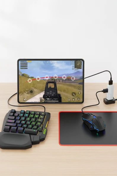 Klavye ve Fare Konsolu Denetleyici Dönüştürücü Adaptör Desteği Android Telefonlar İçin - 6